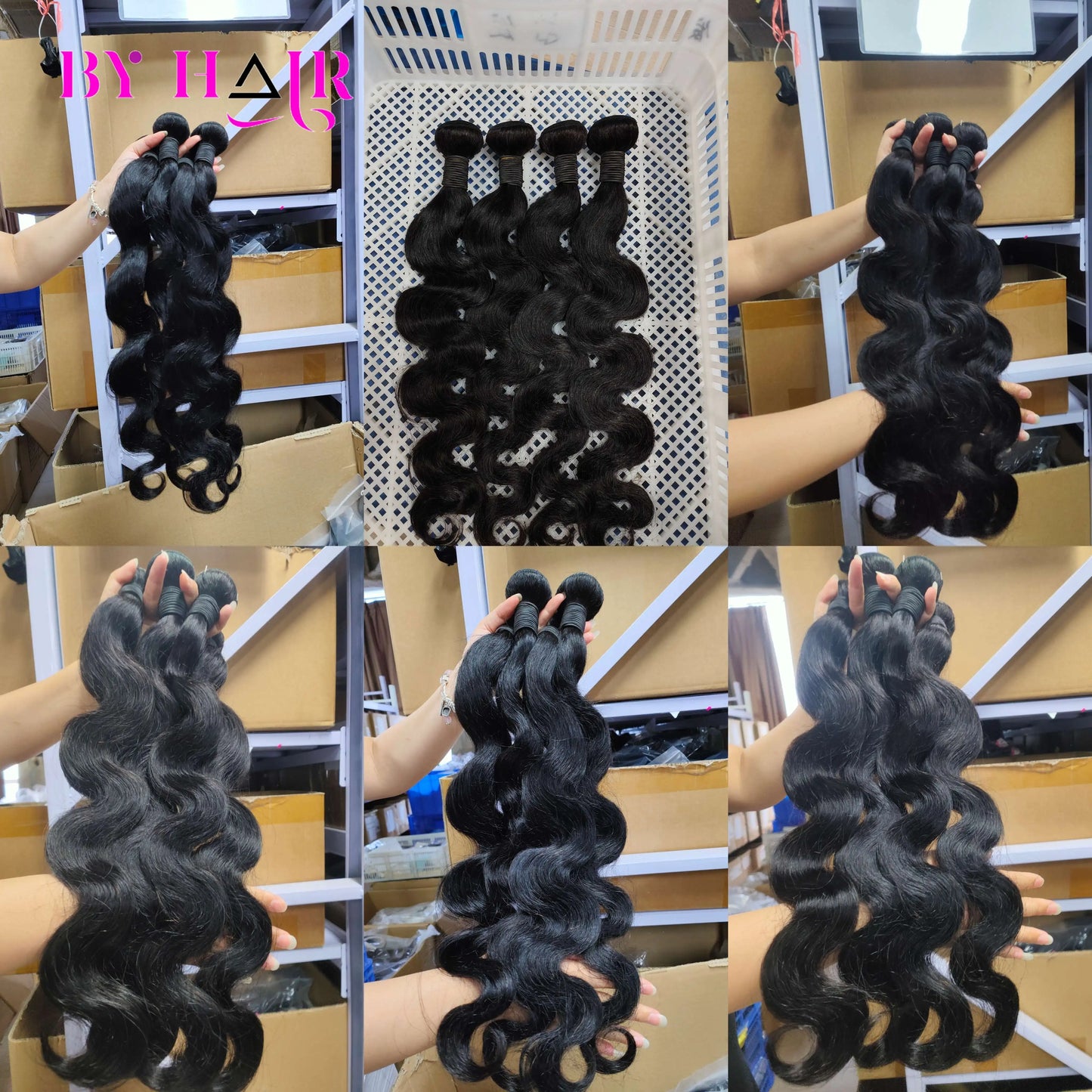 Human Hair Body Wave Bundles With 2X6 Lace Closure
