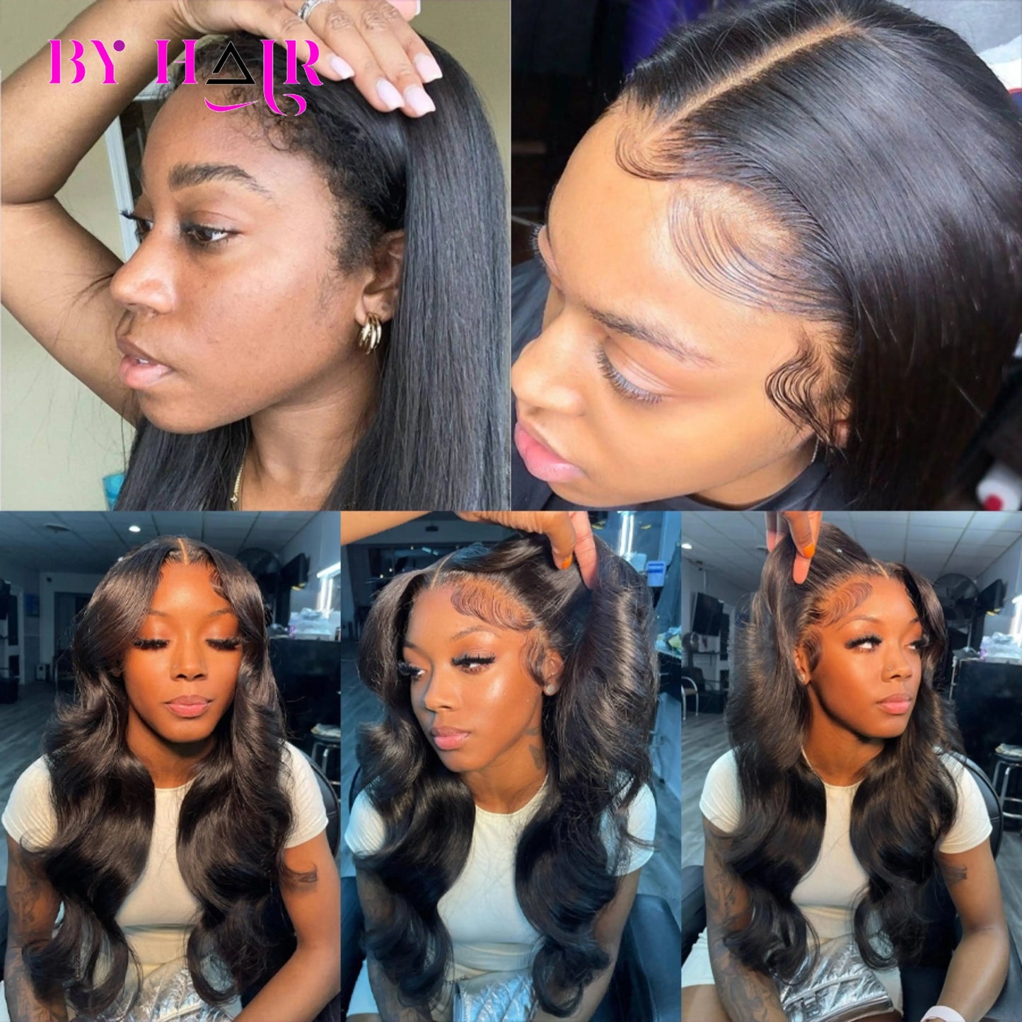 Human Hair Body Wave Bundles With 2X6 Lace Closure