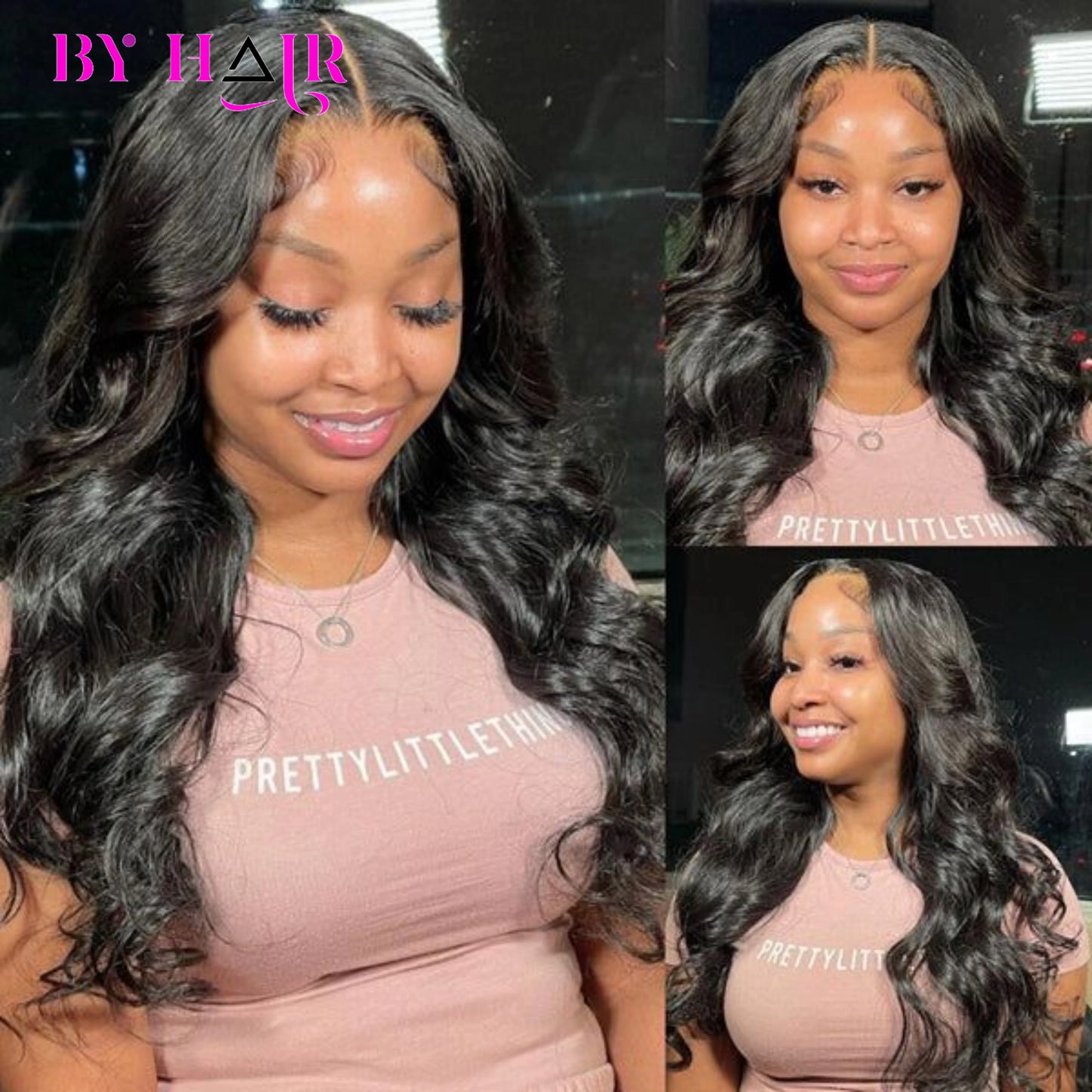 Human Hair Body Wave Bundles With 2X6 Lace Closure