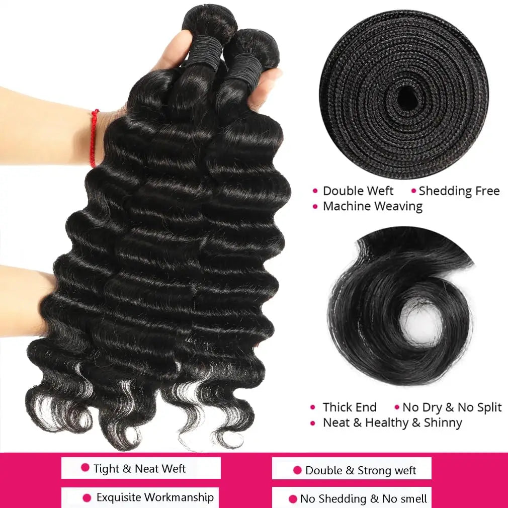 Loose Water Wave Human Hair Bundles