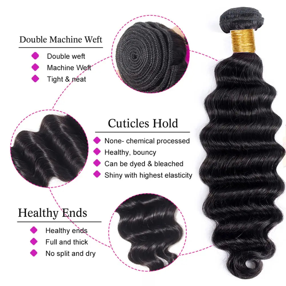 Loose Water Wave Human Hair Bundles