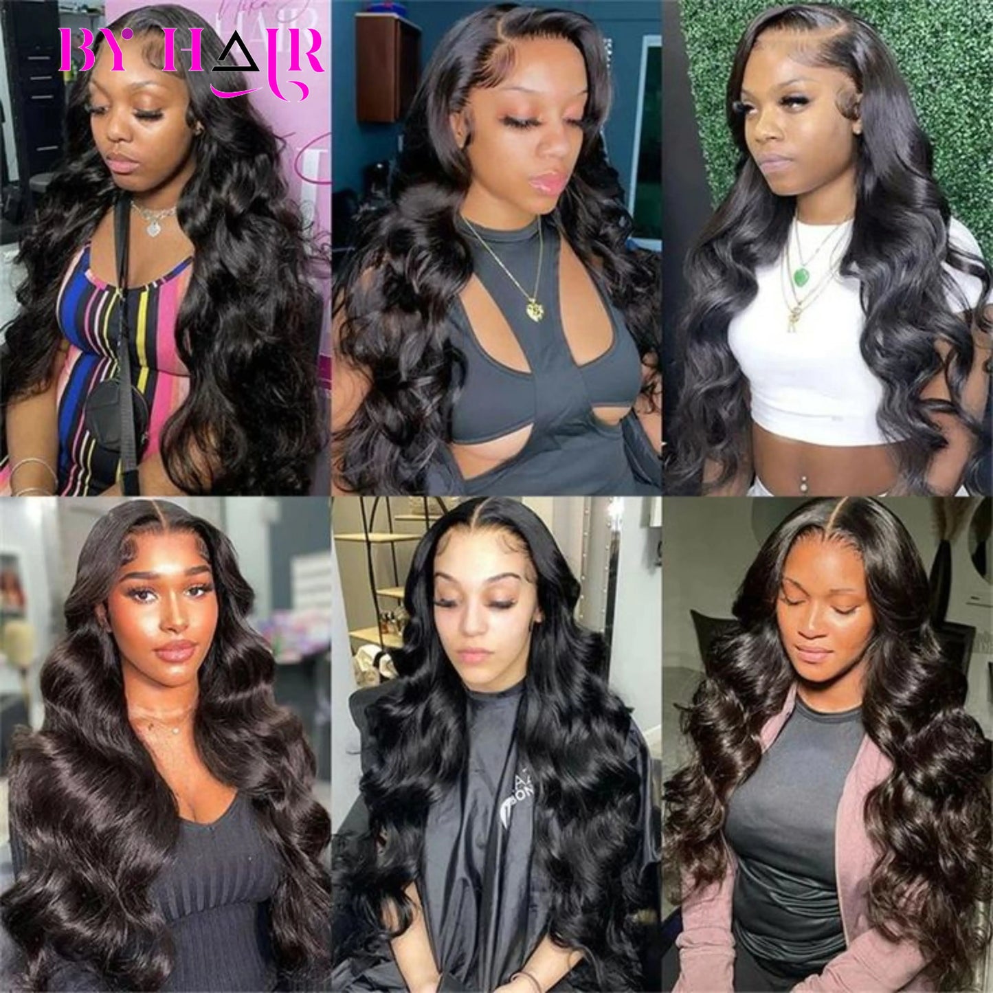 Human Hair Body Wave Bundles With 2X6 Lace Closure