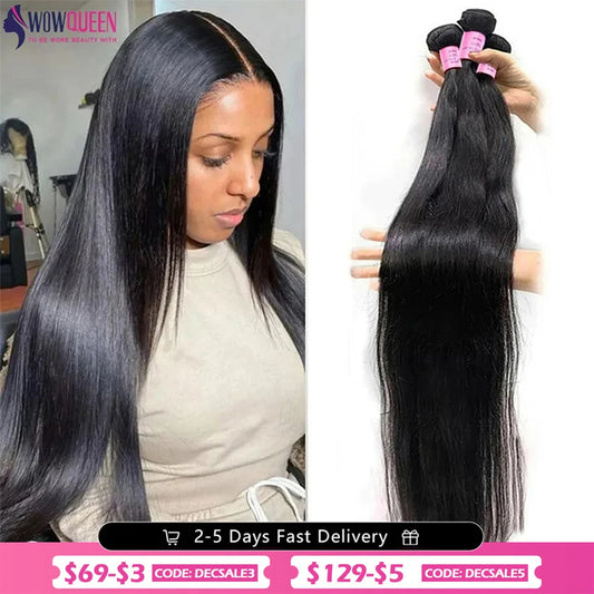Straight Human Hair Bundles