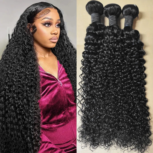 Curly Water Wave Human Hair Bundles